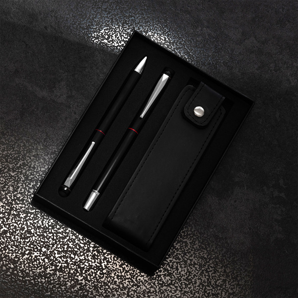 R01071.08.O - Zestaw piśmienniczy Curitiba, czerwony 