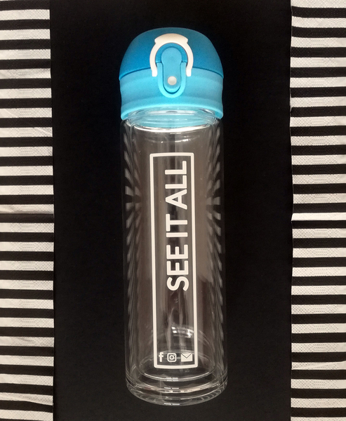 R08284.28 - Butelka szklana Abisko 280 ml, jasnoniebieski 