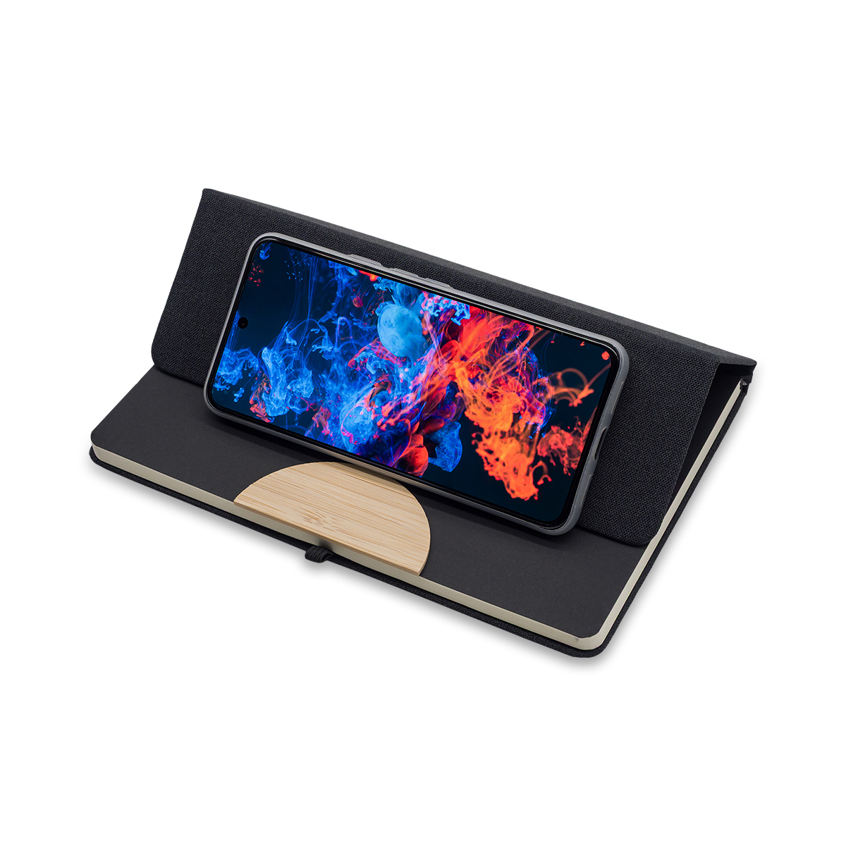 R64209.02 - Zestaw notes z długopisem Fold, czarny