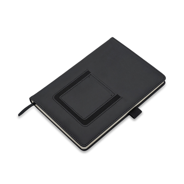 R64248.02 - Notes z kieszonką na telefon Eibar, czarny