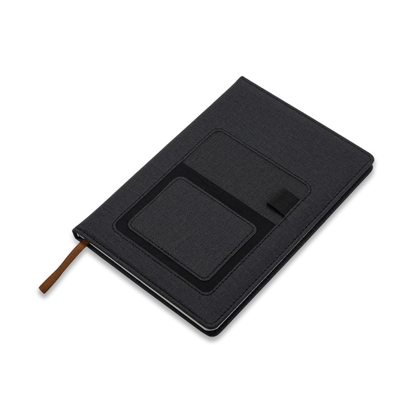 R64265.02 - Notes z kieszonką na telefon Irun, czarny