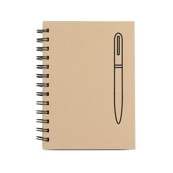 R73649.13 - Notes z magnesem na długopis Attract, beżowy 