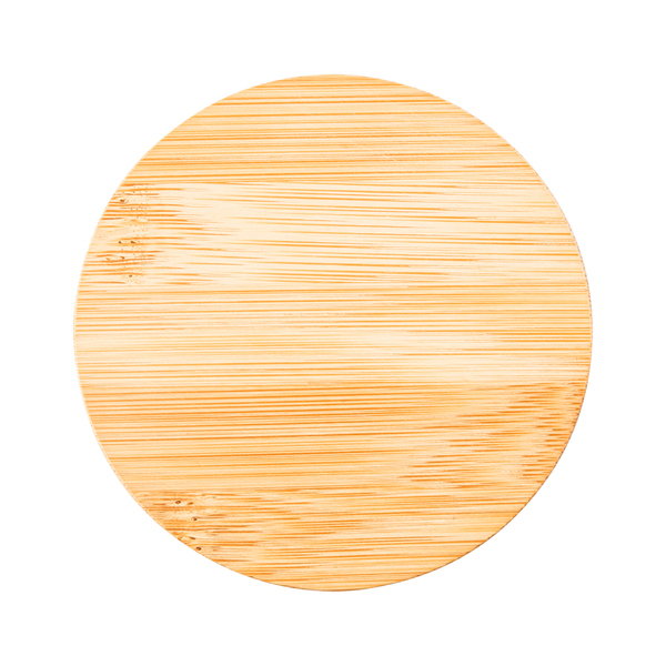 R85309.06.O - Kubek ceramiczny z bambusową przykrywką Giulia, biały 